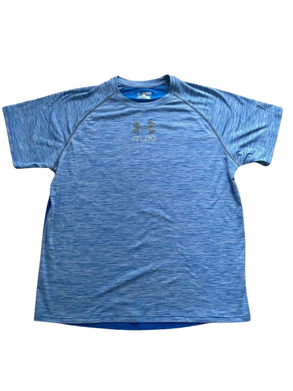 Under Armour Blue Short Sleeve Athletic Workout Gym Hiking Adventure Tee 2XL